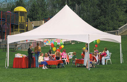 Party under a tent